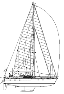 Чертеж яхты проекта ВС-1800